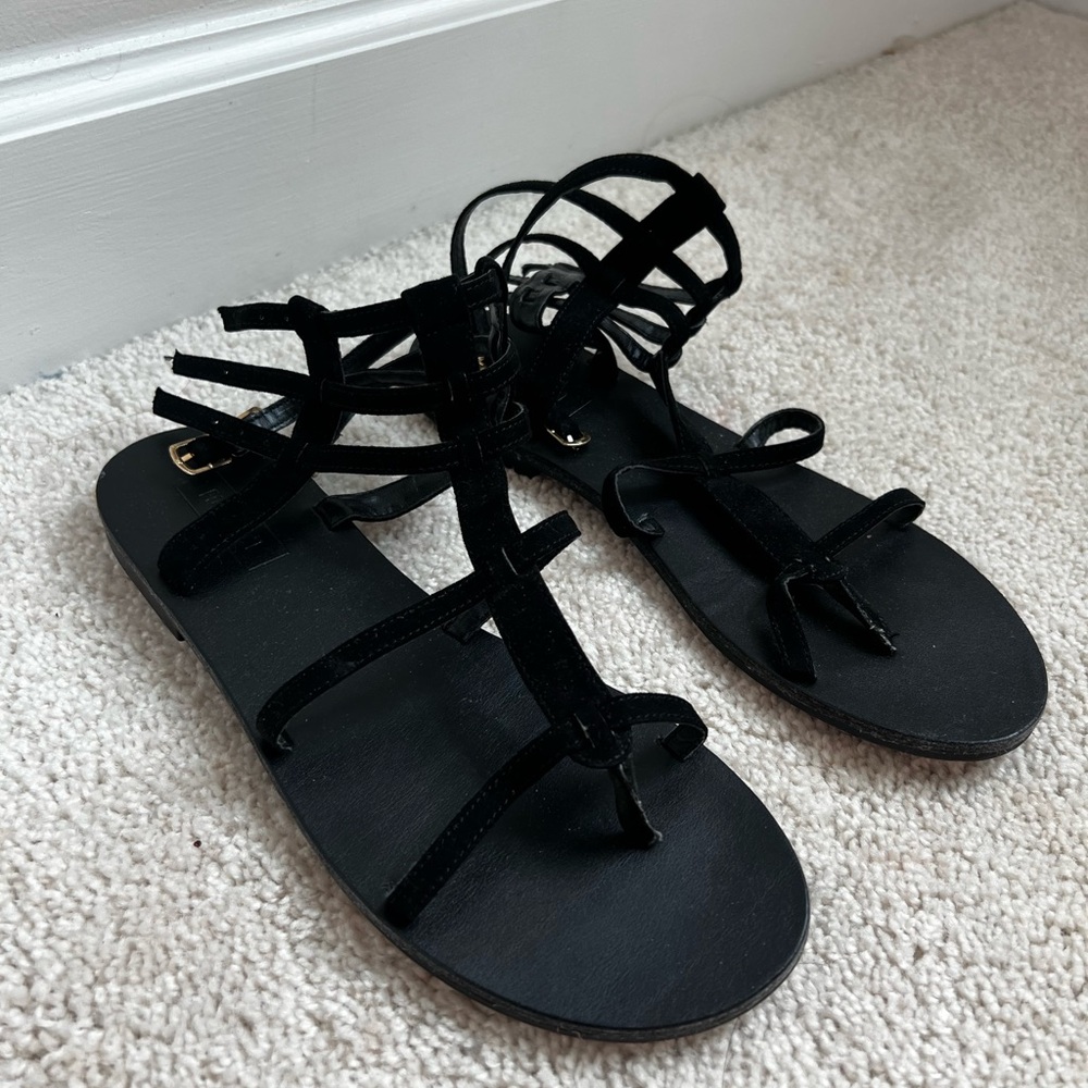 Elegant Black Strappy Sandals